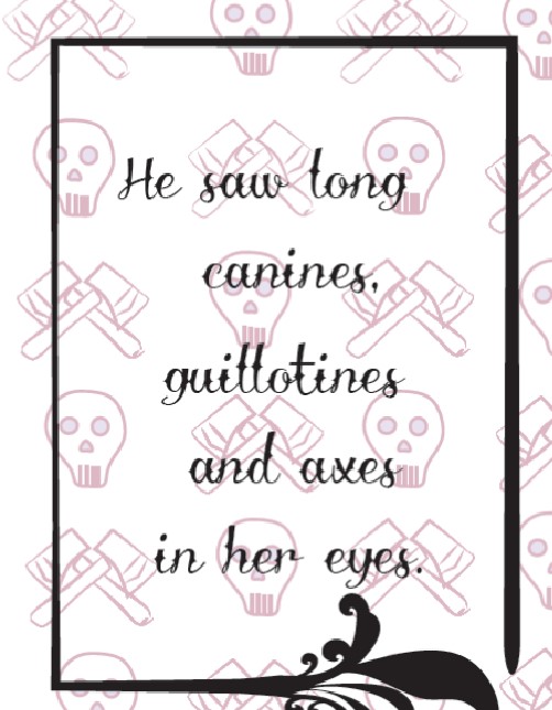 guillotines Valentine's card